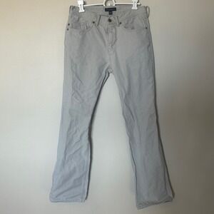 Banana Republic Straight Fit Pants Mens 30x31 Light Gray Cotton Canvas Chinos